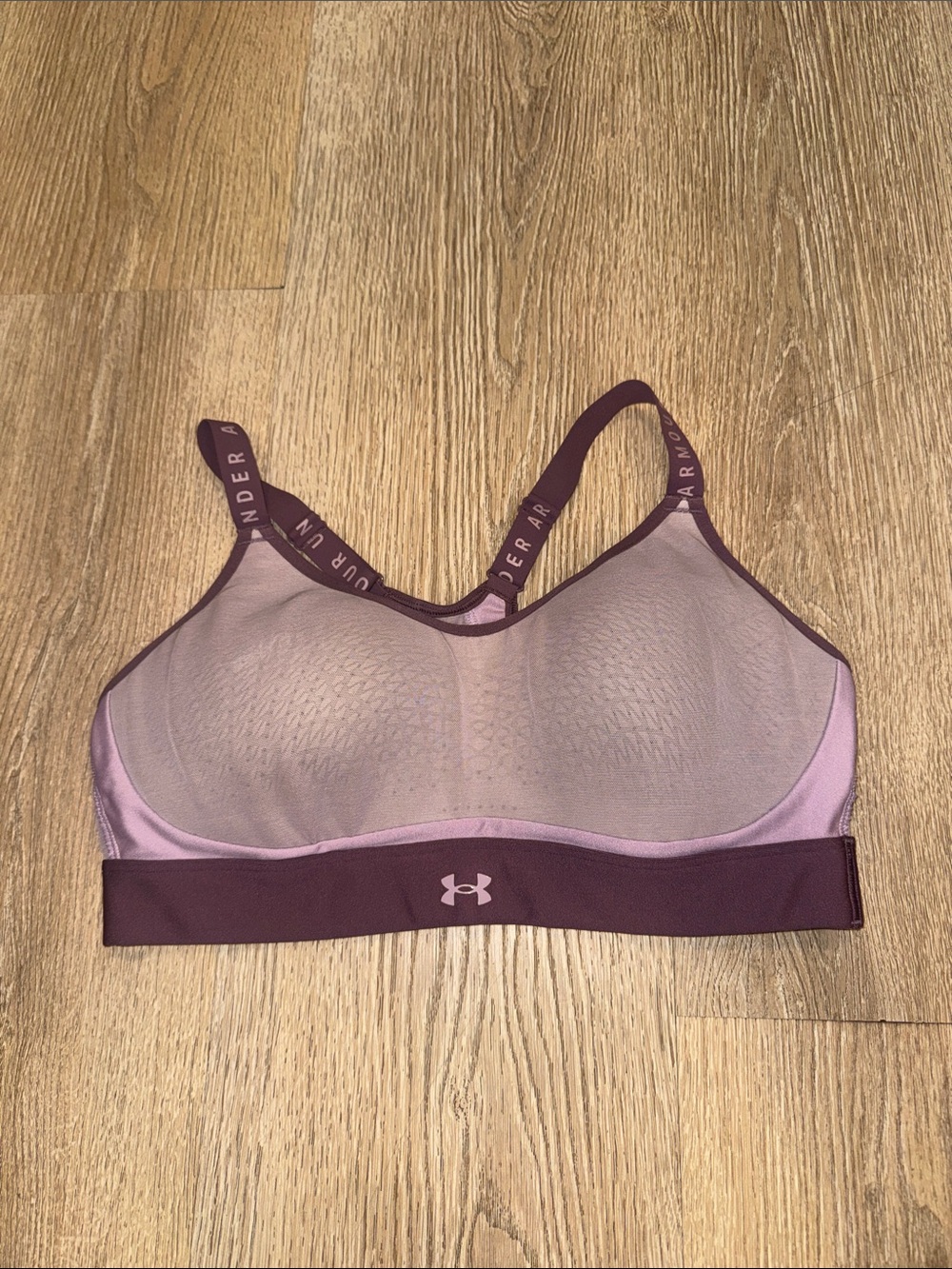 Under Armour Women’s Light Support Sports Bra in Mauve and Plum